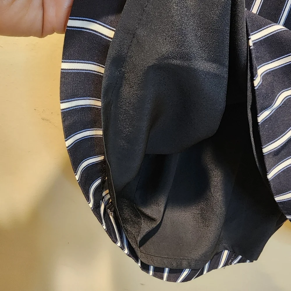 LOFT Black and Blue  Striped Skirt Size  8